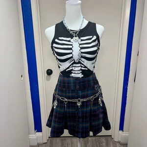 NWOT Plaid Mini Skirt Size 3